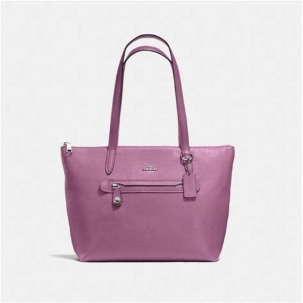 Like New Coach Taylor Purple Leather Shoulder Bag Purse